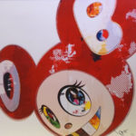 村上隆「And Then x6 3000赤」版画50×50cm