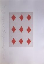 ドナルド・サルタン「ダイヤ9」銅版画 53.5×37.5cm