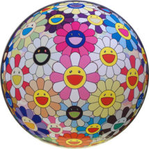 村上隆「フラワーボール ピンク」オフセット版画直径71cm | 絵画買取価格査定