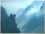 東山魁夷「雲湧く山峡(新復刻画)」リトグラフ 42.9×58cm