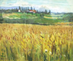 荻須高徳「麦畑」油彩20号