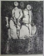 マリノ・マリーニ「散歩」銅版画45×34.5cm