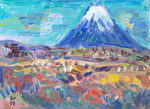 小林和作「富士山の秋」油彩4号