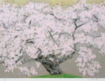 中島千波「春麗山桜」シルクスクリーン45.3×60.7cm