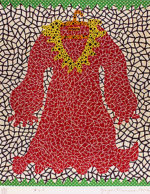 草間彌生「ドレス」版画リトグラフ58.6×47.8cm