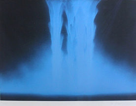 千住博「フォーリングカラー・ブルー」版画67.7×49.5cm | 絵画買取価格査定