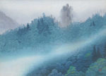 東山魁夷「山雲去来」木版画39.2×52.2cm