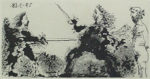 パブロ・ピカソ「ラ・セレスティーヌ#1597」銅版画6×11.7cm