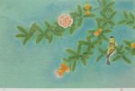 上村松篁「花石榴」版画リトグラフ33.4×52cm