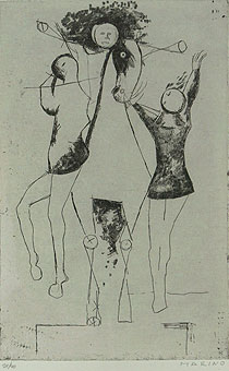 マリノ・マリーニ「軽業師たち」銅版画39.5×24.6cm | 絵画買取価格査定