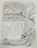 藤田嗣治「マリニー座：魅せられし河」銅版画36×22cm