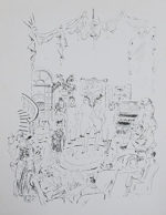 藤田嗣治「娼婦の館：魅せられし河」銅版画27×20cm