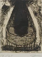 山口啓介「化石の丘」銅版画24.8×19.8cm