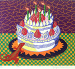 草間彌生「夜」版画45.4×52.8cm