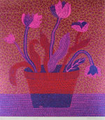 草間彌生「FLOWERS A」版画61×51cm