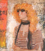 今井幸子「パリの街角にて」油彩8号