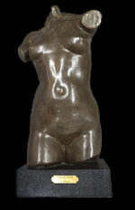 高田博厚「女のトルソ」彫刻H45cm