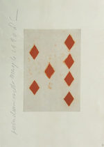ドナルド・サルタン「ダイヤの7」銅版画53.5×37.5cm