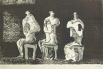 ヘンリー・ムーア「３つの座る像」版画21.5×35.5cm