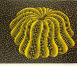 草間彌生「かぼちゃのひるね」シルクスクリーン53.5×65.5cm