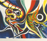 岡本太郎「虫と子供」版画38.5×47cm
