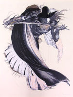 天野喜孝「剣」版画96.5×75cm