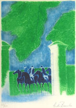 アンドレ・ブラジリエ「夏の乗馬：ハーモニー」版画 1991年
