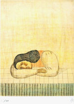 有元利夫「ヴィヴァルディ『四季』より『冬』」銅版画14.4×10.4cm