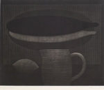 浜口陽三「したびらめ」銅版画29.2×34.1cm