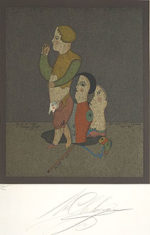 シュミアキン「カーニバルのキャラクター」版画53×42cm