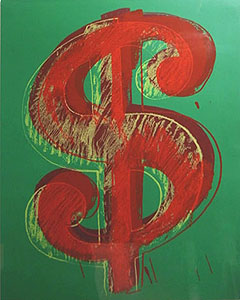 アンディ・ウォーホル「$$$$ Dollar Green $$$$」版画