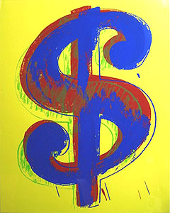 アンディ・ウォーホル「$$$$ Dollar Yellow $$$$」版画