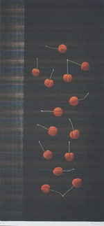 浜口陽三「14のさくらんぼ」銅版画 1966年