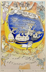 山本容子「魔笛」手彩色銅版画 2006年