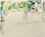 山本容子「tea party-sepia」手彩色銅版画 1994年