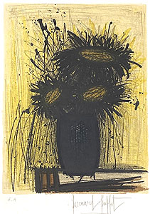 ベルナール・ビュッフェ「ひまわり：植物図集」版画 1966年