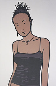 ジュリアン・オピー「Bijou with earrings. 2005」オフセット