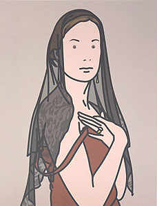 ジュリアン・オピー「Anya with veil. 2005」オフセット