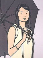 ジュリアン・オピー「Hijiri with umbrella. 2005」オフセット