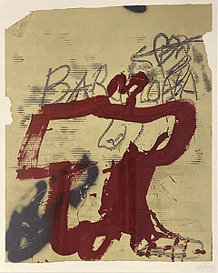 アントニ・タピエス「A.L.タピエス バルセロナ」版画 1986年