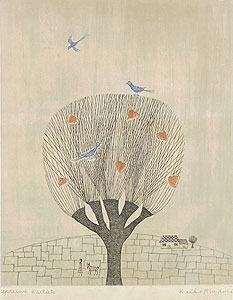南桂子「冬の木」銅版画 1965年