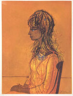 ジャン・カルズー「少女像」版画 1962年