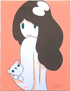 天野タケル「VENUS AND CAT」版画