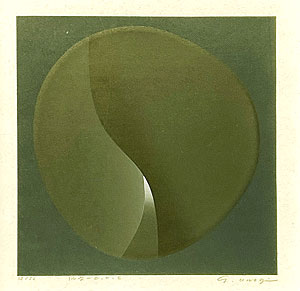 小野木学「風景-C.O.E」版画 1974年