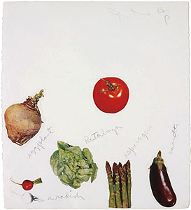 ジム・ダイン「Vegetables V」コラージュ版画 1969年