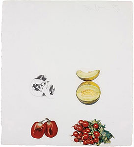 ジム・ダイン「Vegetables VII」コラージュ版画 1969年