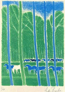 アンドレ・ブラジリエ「エルムノンヴィルの馬」版画 1992年