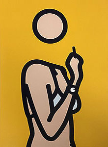 ジュリアン・オピー「Ruth with cigarette 3. 2005」版画 2006年