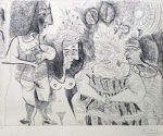 パブロ・ピカソ「守護聖人の饗宴：156シリーズ」銅版画 1971年