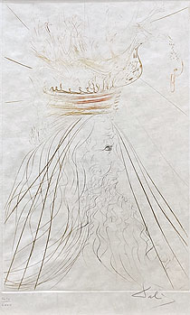 サルバドール・ダリ「マルク王：Tristan et Iseult」銅版画 1970年